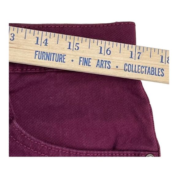 Gloria Vanderbilt Women's High Rise Straight Leg Ankle Jeans Burgundy Size 14 - Picture 5 of 8